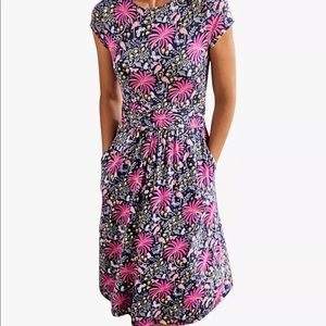 Boden Amelia Jersey Dress - Tropical Charm